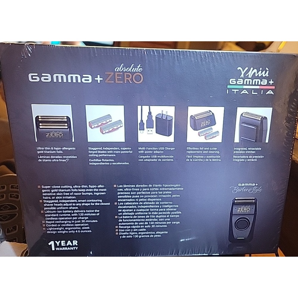 GAMMA Absolute Zero Forged Rechargeable Men's Razor Shaver New In Box - Picture 7 of 7